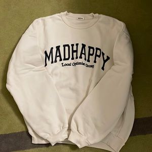 Madhappy white sweatshirt